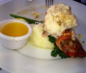 Main Lobster Tail Sunset Special $19.99, until 6:30 pm
