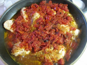 Chicken with roasted tomatoes